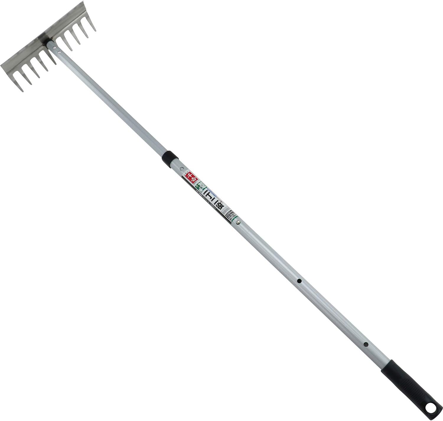 SENKICHI Telescopic Stainless Steel Rake, 1,300mm (shortest length: 800mm)
