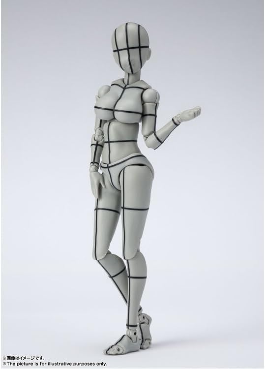 BANDAI SPIRITS S.H. Figuarts Body-chan - Kentaro Yabuki, Edition, Wire Frame (Gray Color Ver.) (Resale Version), Approx. 5.3 inches (135 mm), PVC & ABS, Pre-painted Action Figure
