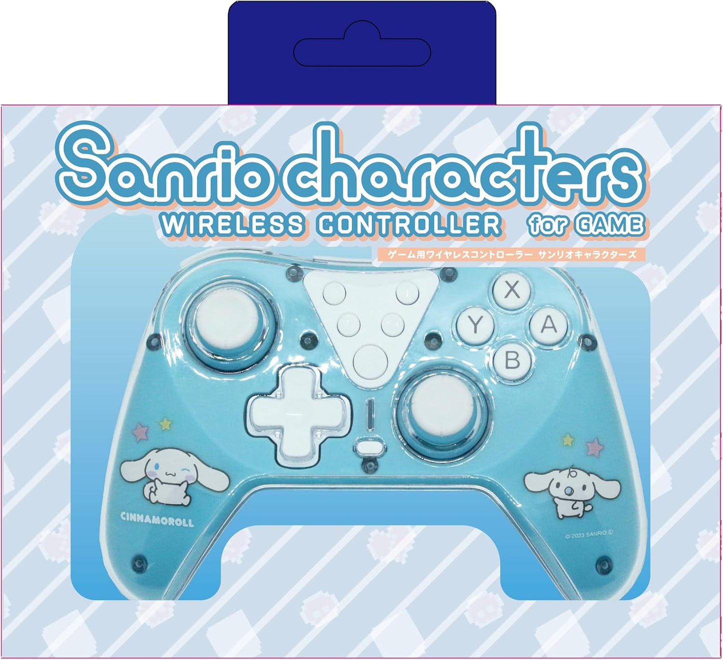 Allone (アローン) Wireless Game Controller #Unipo Sanrio Characters Cinnamon Roll 6.1×2.4×4.1 inches Compatible with Switch2/Switch/Switch Lite/OLED Light Blue Both Wired and Wireless Options Available