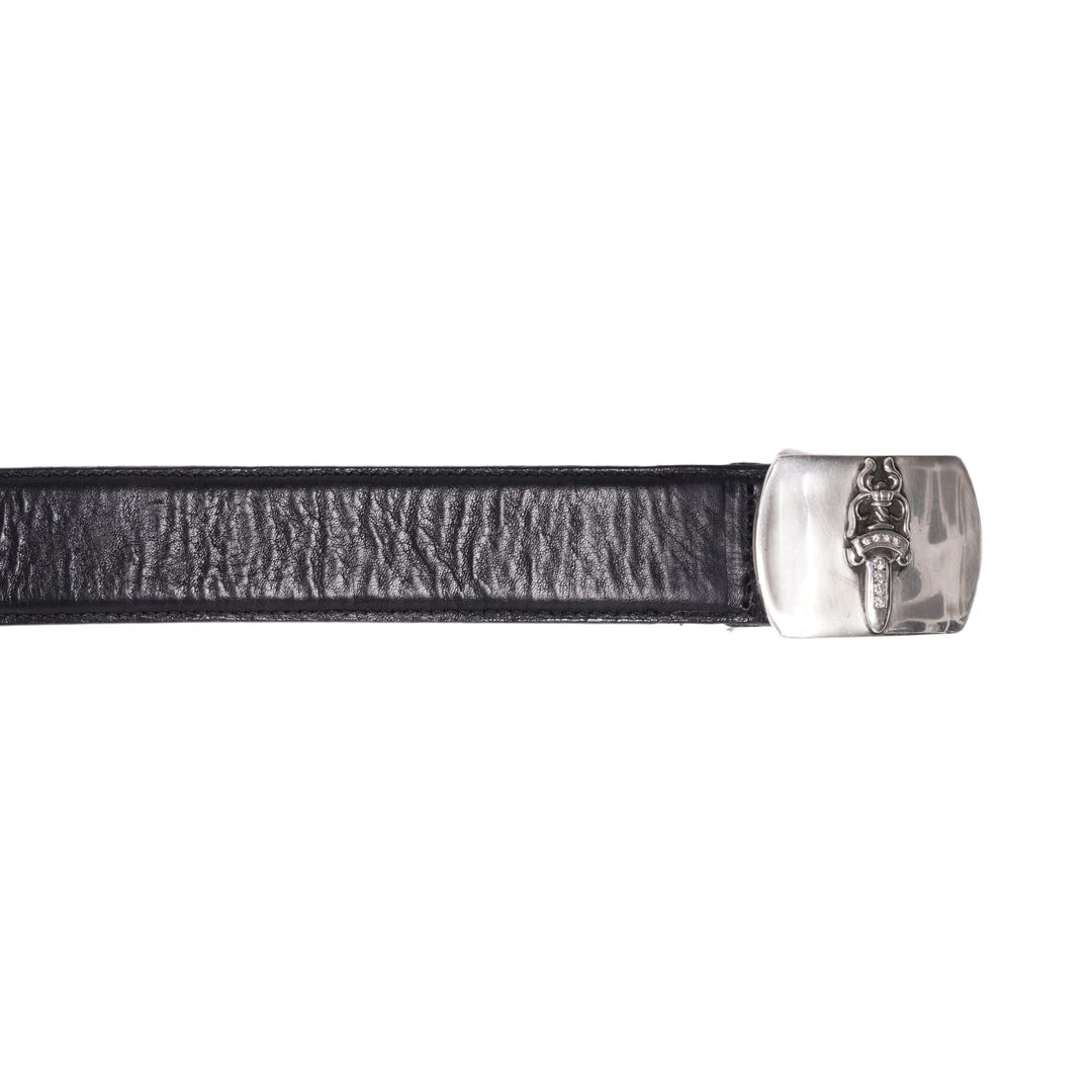 CHROME HEARTS 'DIAMOND DAGGER' LEATHER BELT