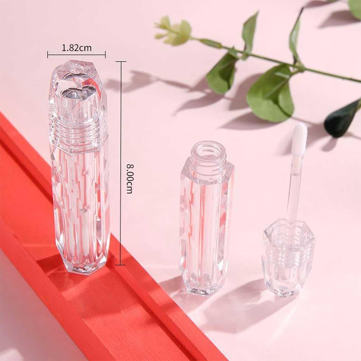 Lip Gloss, 0.08 fl oz (2.5 ml), 10 Pieces, Lip Gloss Tube, Refill Container, Lip Gloss, Container, Lip Gloss Bottle, Refill Tube, Stylish, Cosmetic Container, Lipstick Tube, Handmade, Transparent