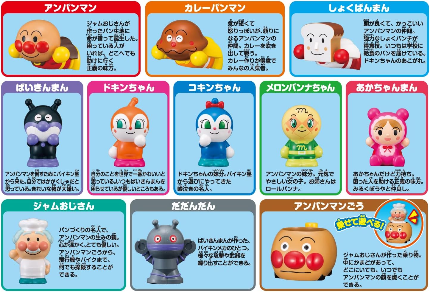 Agatsuma Anpanman Finger Puppet Series Friends Full DX Set