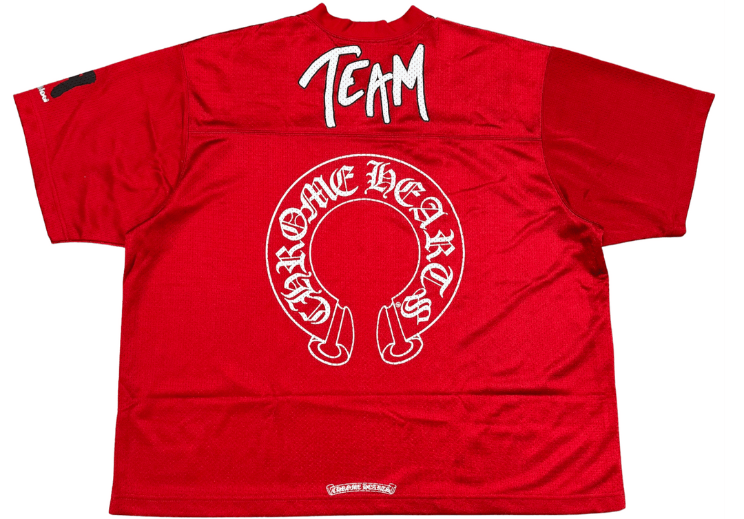 CHROME HEARTS MATTY BOY '99 FORM' RED MESH JERSEY