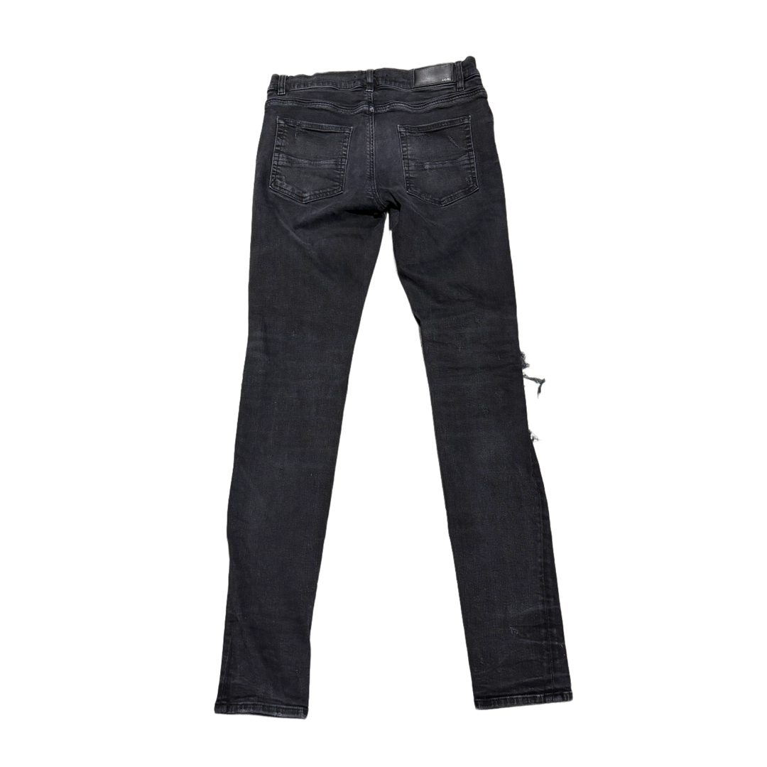 AMIRI 'DISTRESSED MX1' BLACK JEANS