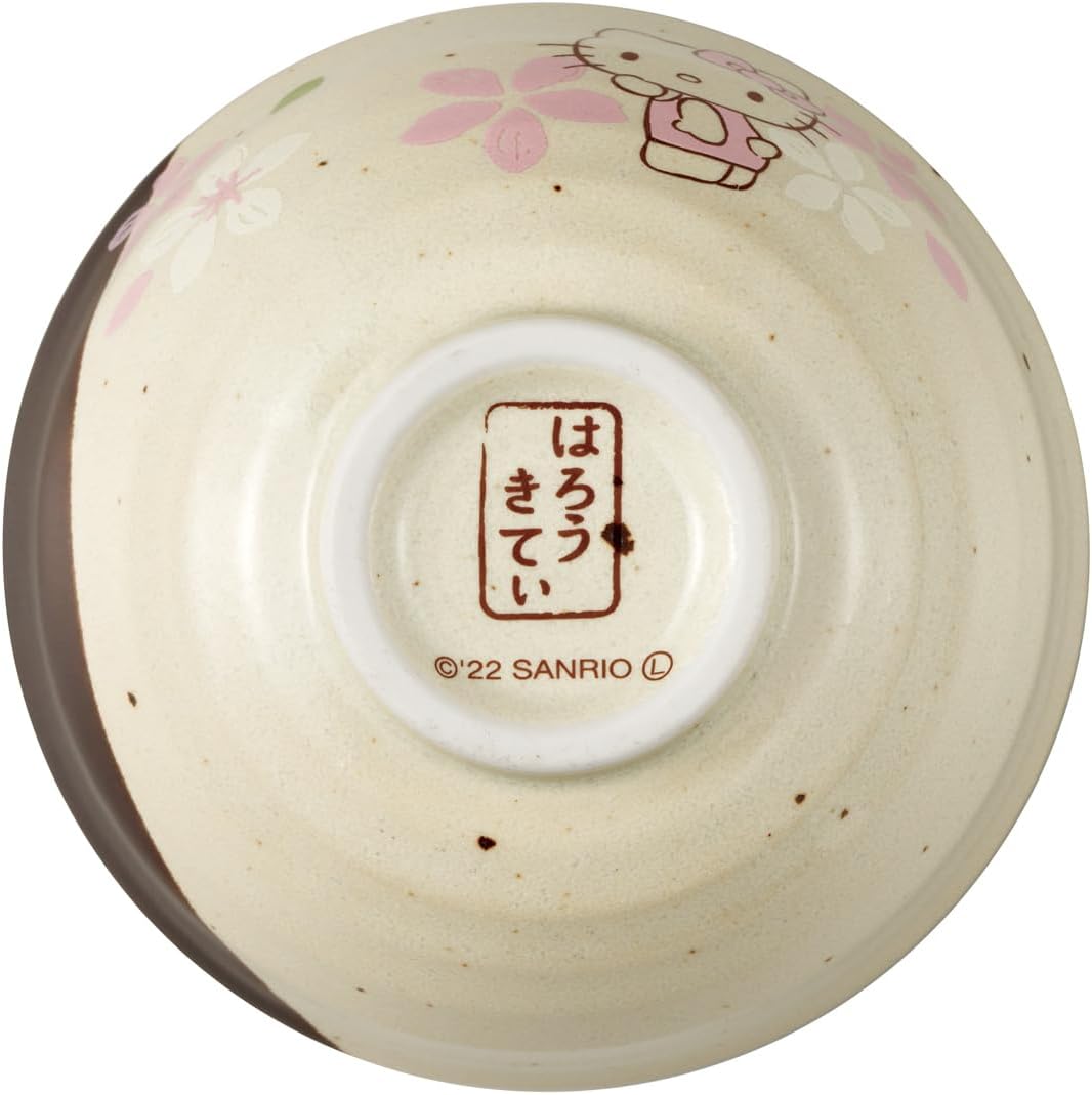Skater CHMR1-A Mino Yaki Rice Bowl, Hello Kitty Sakura Sanrio, 4.4 x 2.4 inches (11.2 x 6 cm)