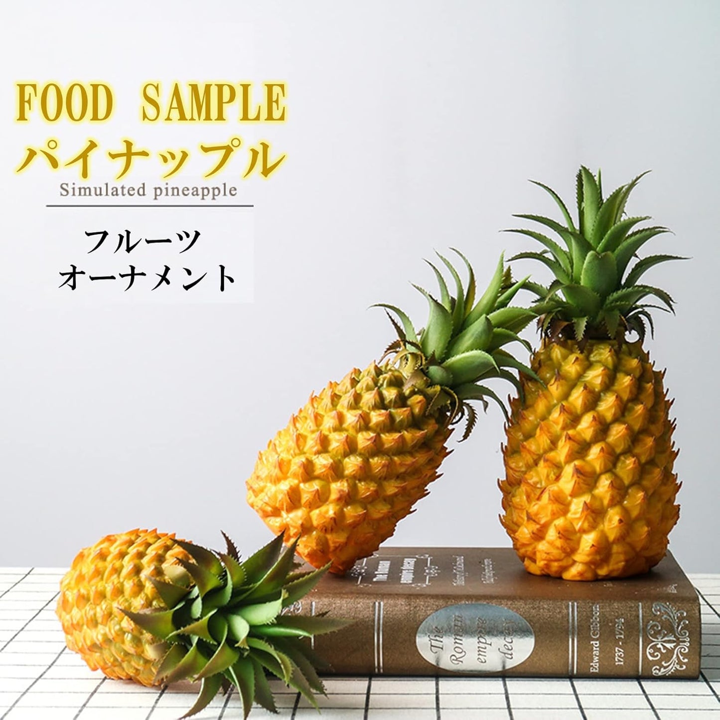 NOELAMOUR Pineapple Food Sample Model, Realistic Food Model, Display, Prop, Pine, Figurine, Height 8.3 inches (21 cm)