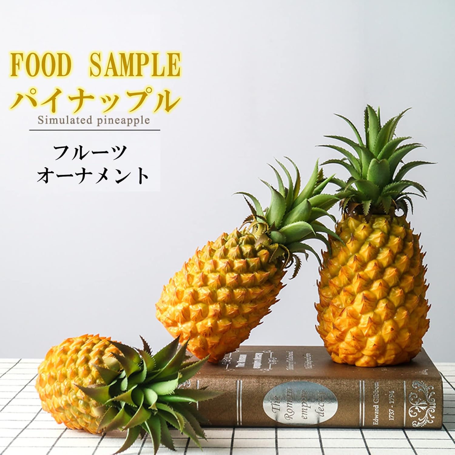 NOELAMOUR Pineapple Food Sample Model, Realistic Food Model, Display, Prop, Pine, Figurine, Height 8.3 inches (21 cm)