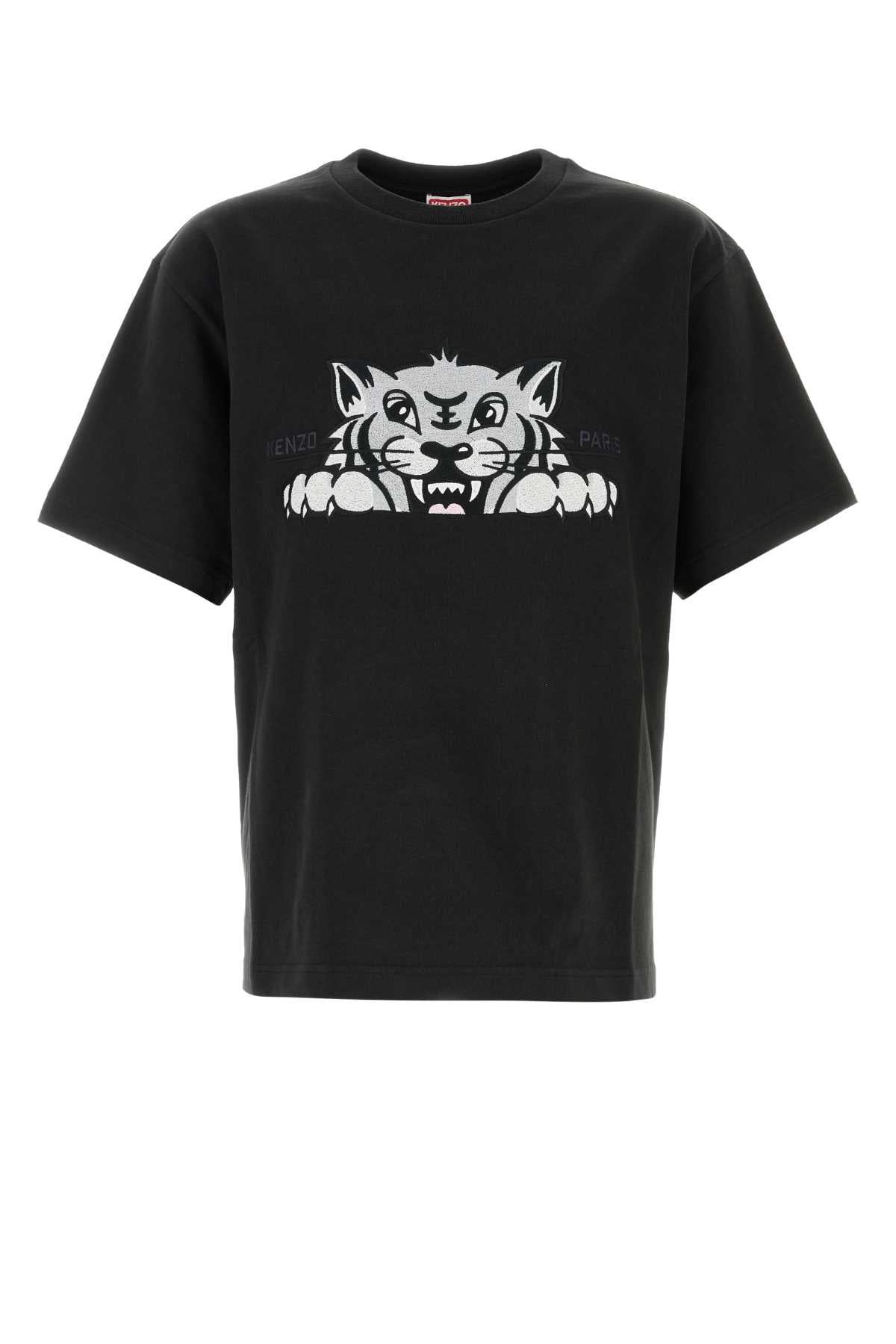 Kenzo ケンゾブラックコットン特大Tシャツ - Image 2