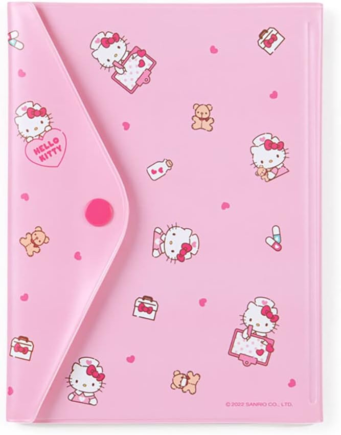 Sanrio 707988 PVC Hello Kitty Medicine Notebook & Examination Ticket Case with Zipper