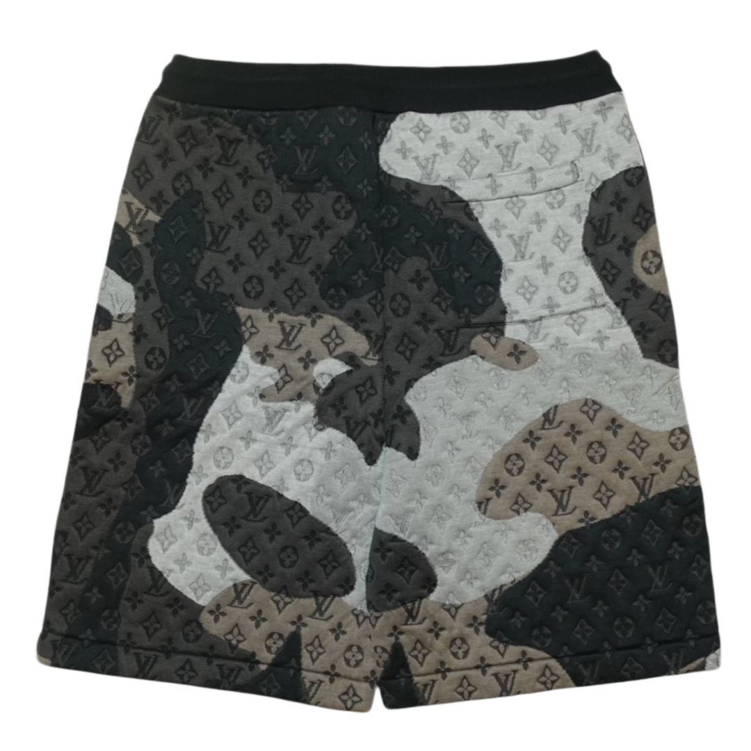 LOUIS VUITTON 'MONOGRAM JACQUARD' COTTON JERSEY SHORTS