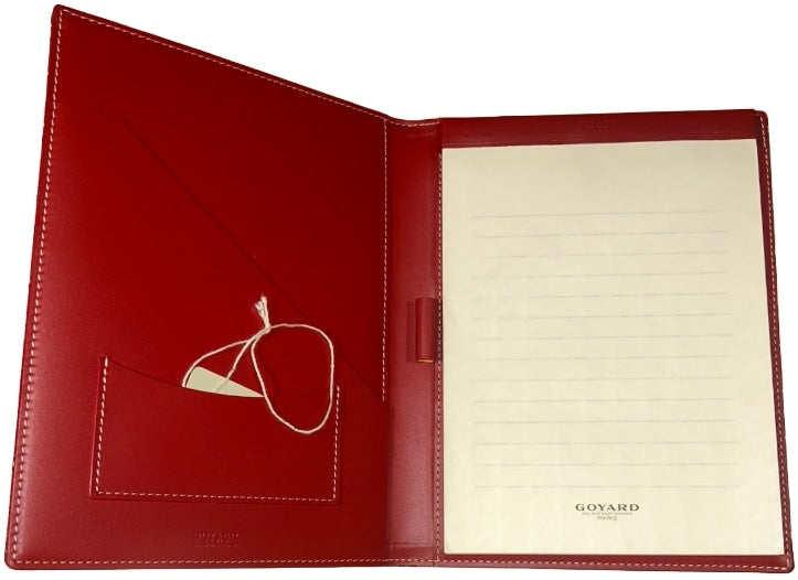 GOYARD 'RED' THABO NOTEBOOK HOLDER 85 (SMALL)