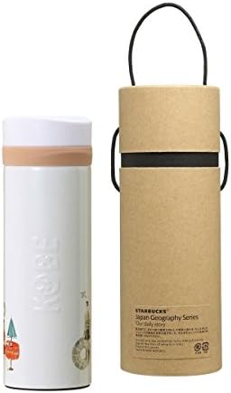 Starbucks Staba Stainless Steel Bottle, Embossed, Updated Design, Hyogo, Kobe Kansai, Koube Rokko Mountain, Local Limited, Japan Exclusive, White, Peach, Pink Tumbler, My Bottle, Water Bottle, 12oz/355ml