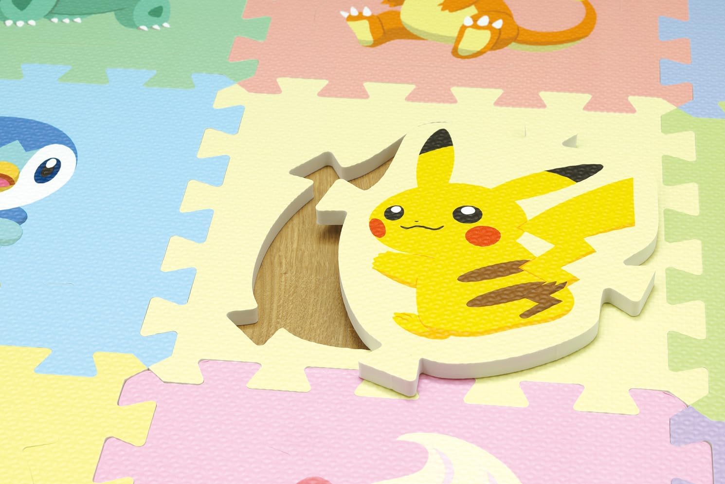 Skater IPZM1-A Puzzle Mat, 9 Pieces, Floor Mat, Floor Sheet, Toy, Pokemon, A, Boys, Girls,