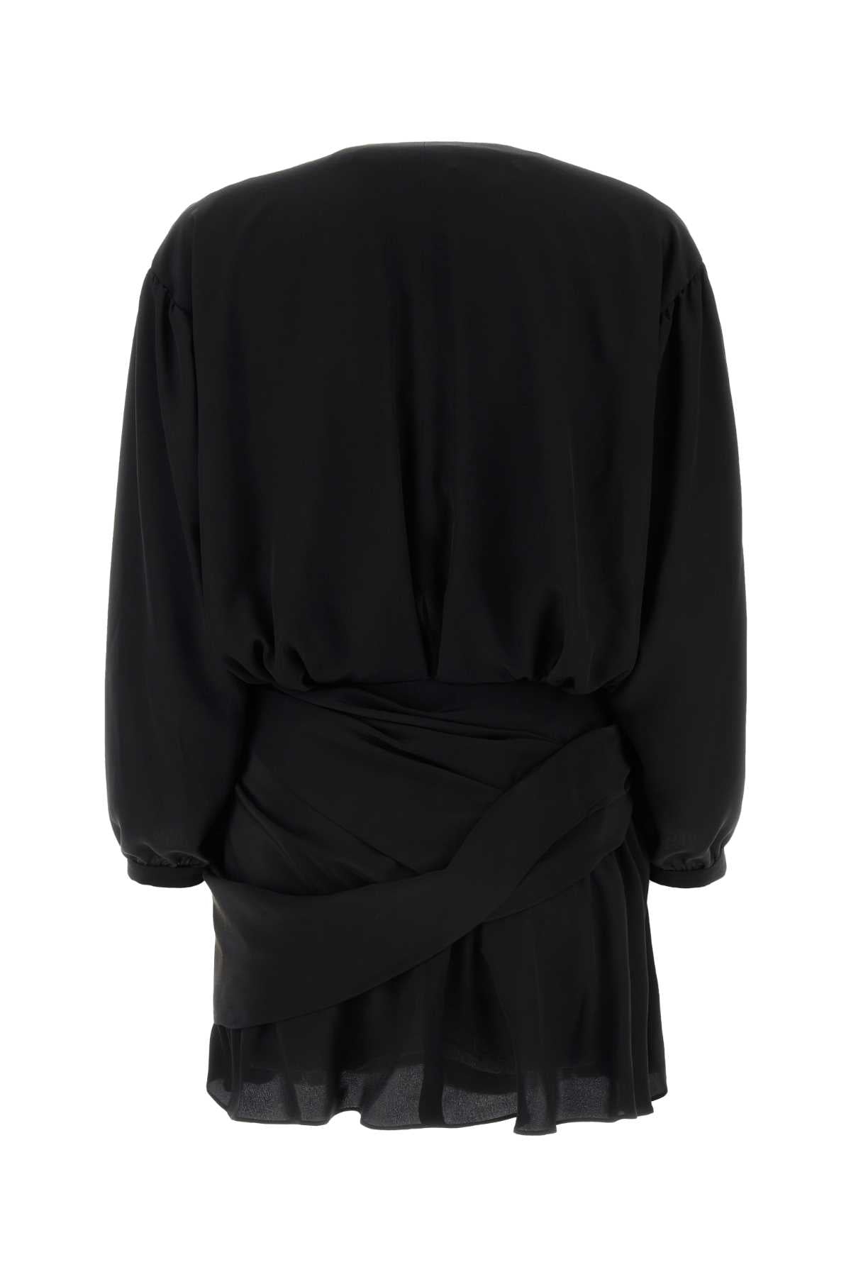 Balenciaga バレンシアガブラッククレープミニドレス - Image 2