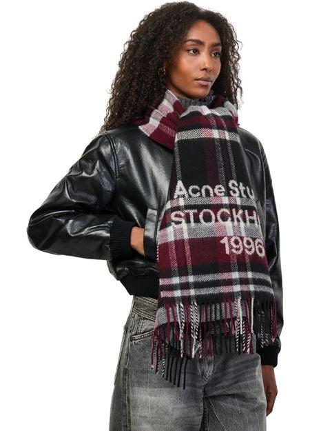 ACNE STUDIOS Check logo scarf - Image 2