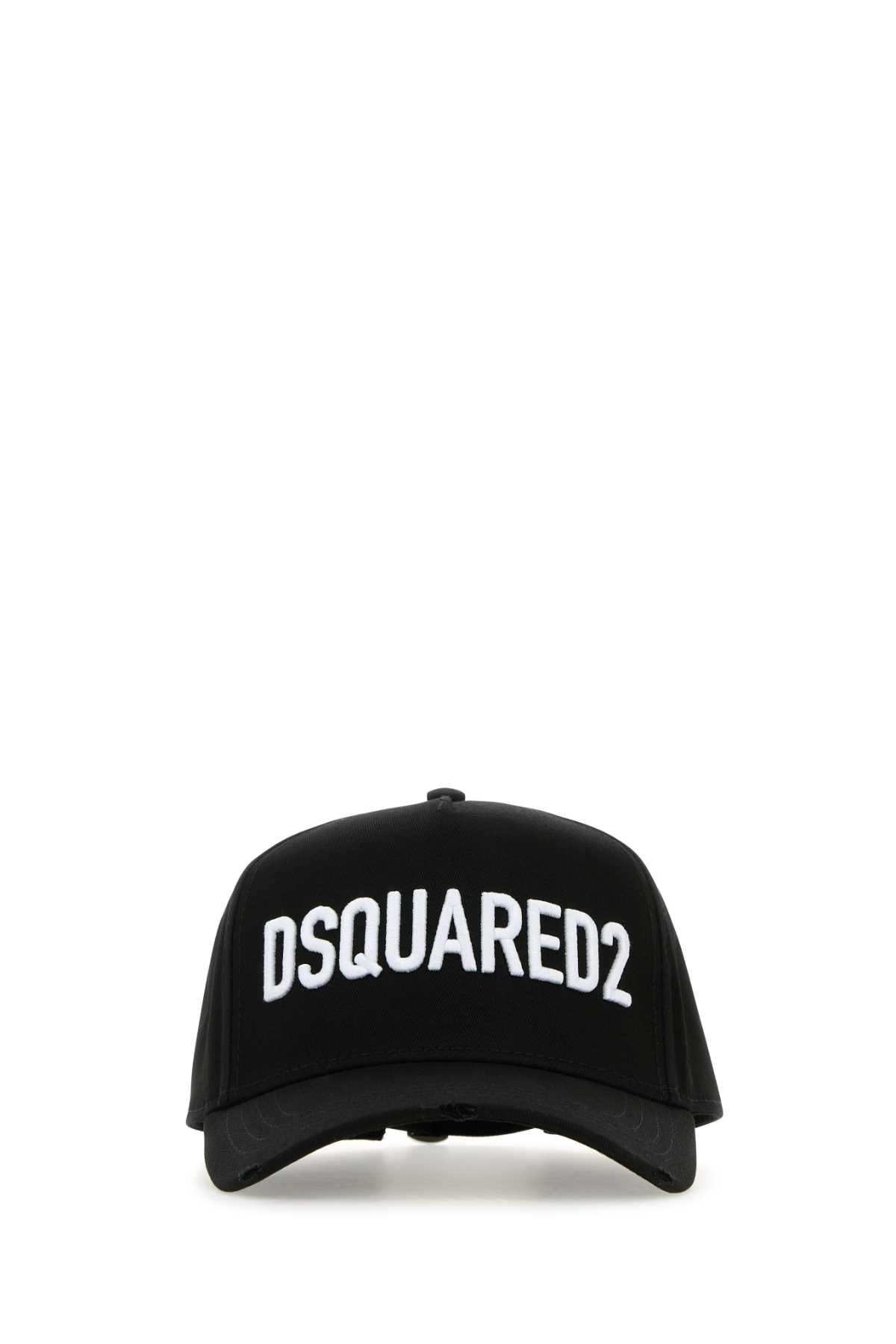 Dsquared2 Dsquared Black Cotton Baseball Cap - Image 2