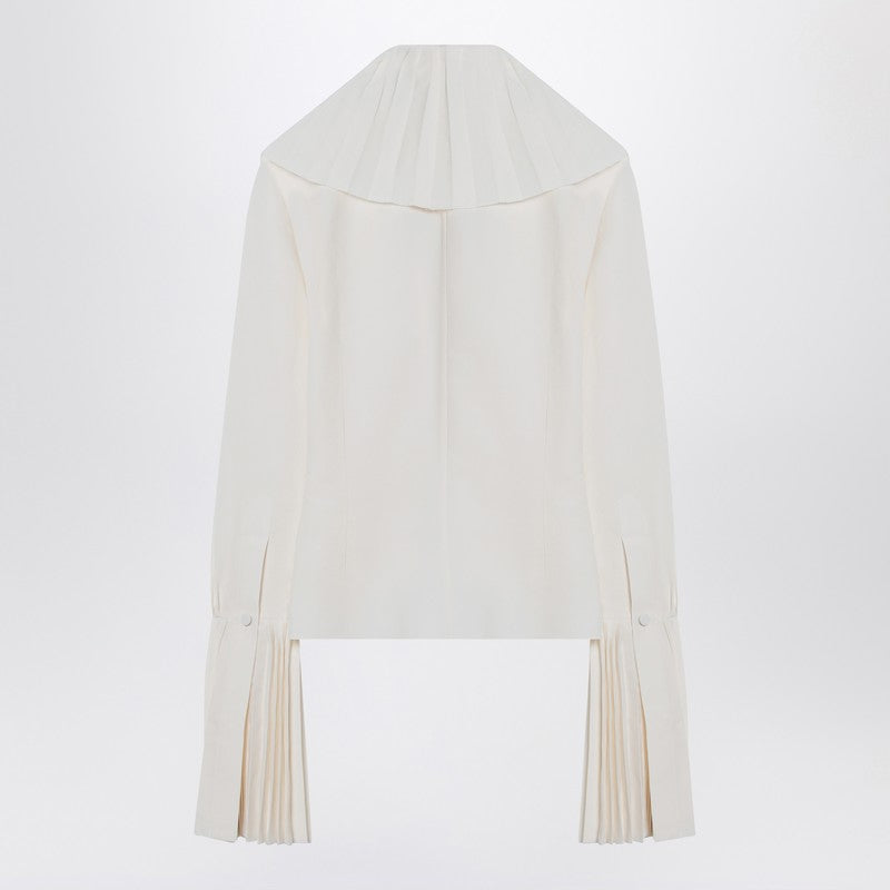 Alexander McQueen アレクサンダーMCクイーンアイボリープリーツブラウス - Image 2