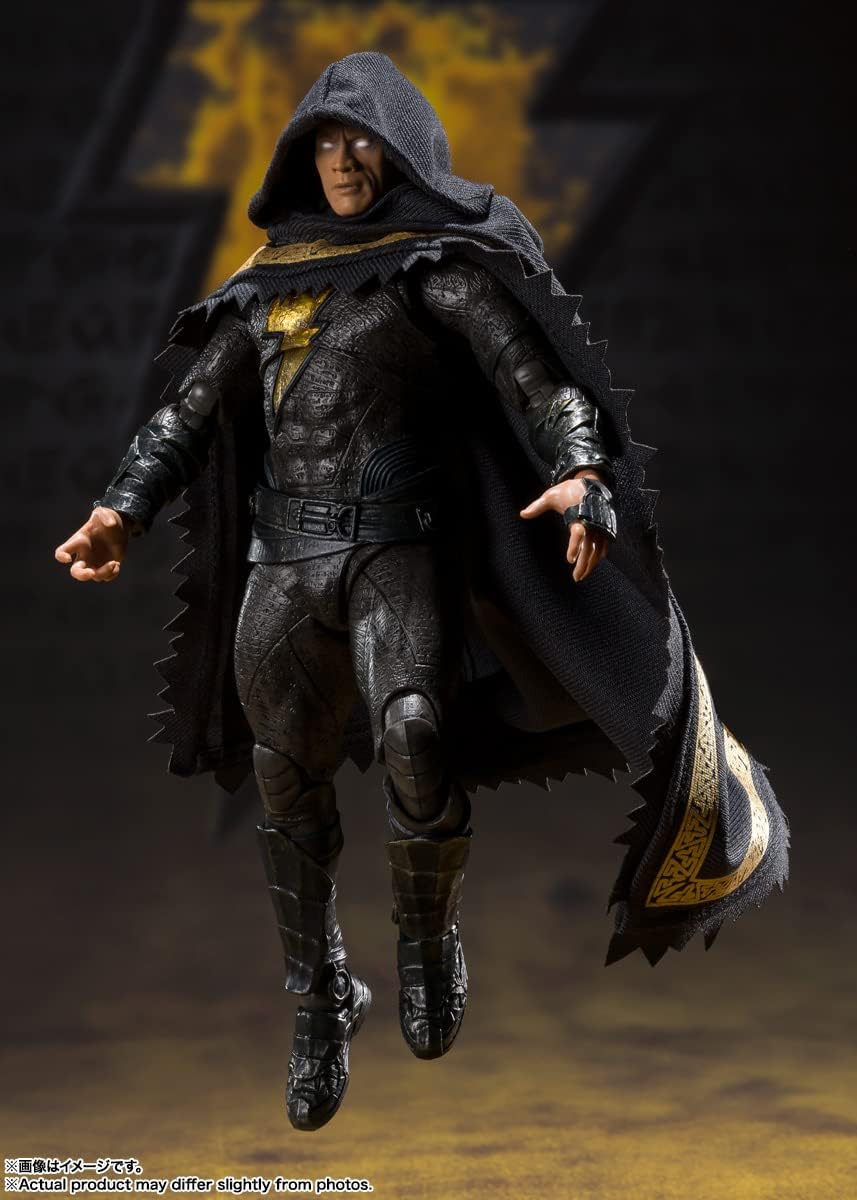 S.H. Figuarts BAS64170 Black Adam, Approx. 6.5 inches (165 mm), PVC, ABS & Fabric, Pre-Painted Action Figure