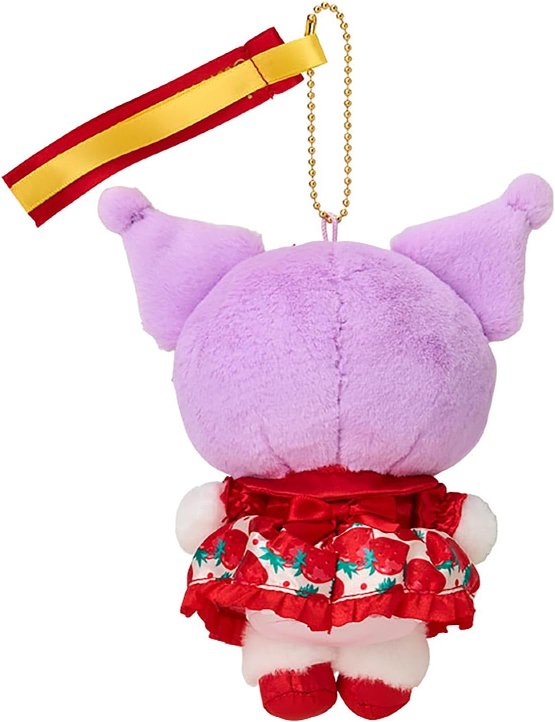 Sanrio Mascot Holder (Strawberry Newspaper 50th Anniversary) Kuromi, Polyester, Nylon, Steel, Ages 6 and Up, Toy Strap 839035