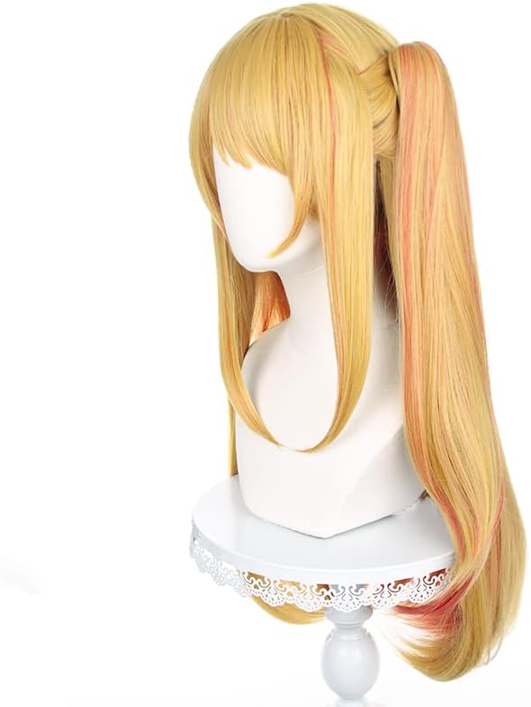 LVMEY Ruby Hoshino Cosplay Wig, Disguise, Heat Resistant Wig, Cosplay Costume, Accessory for Cosplay, Includes Wig Net, Comic Event, Halloween, Christmas, Cultural Festivals, Festivals, School