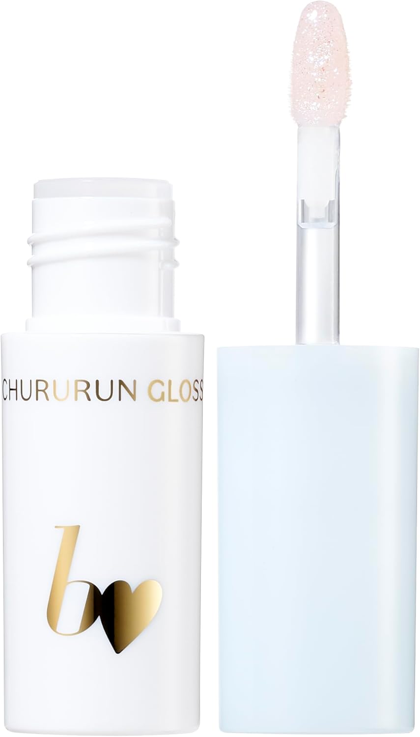 b idol Chururun Gloss 101 Tiara Blue 0.09 oz (2.5 g), Lip Gloss, Glitter, Skin Care, Plump, Shiny, Moisturizing, Beauty Ingredient