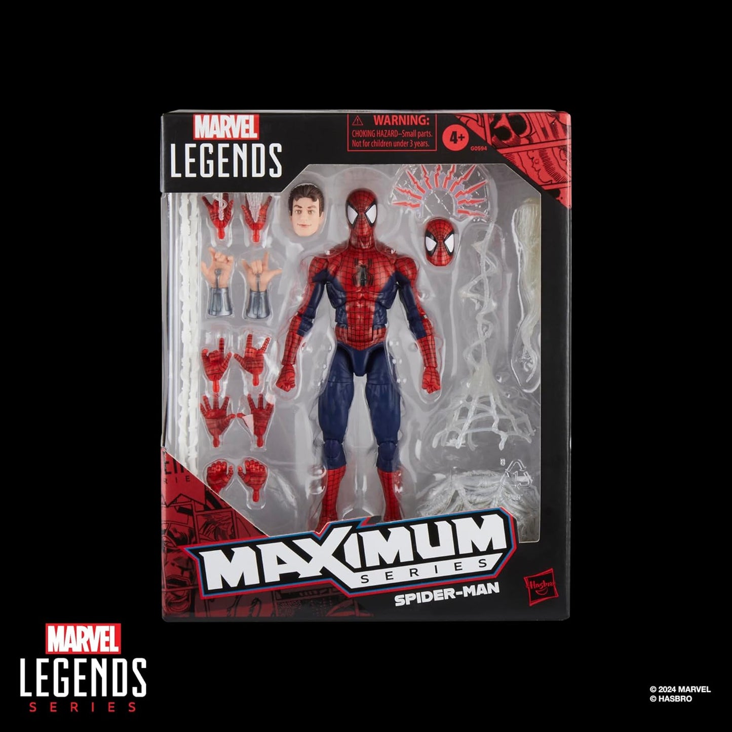 HASBRO Marvel Legends Maximum Series Spider-Man Deluxe Spider-Man Comics Collectible 6" Action Figure, Amazing Movement, Amazing Accessory G0594 Authentic