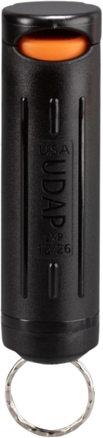 UDAP Bear Spray, For Self-Defense & Tear Gas Spray, Pepper Power, Includes Keychain, Security Goods, Security Spray, Burglar Countermeasure, Tied-Up Robbery, Robbery, Bear Repellent Spray, Small Size