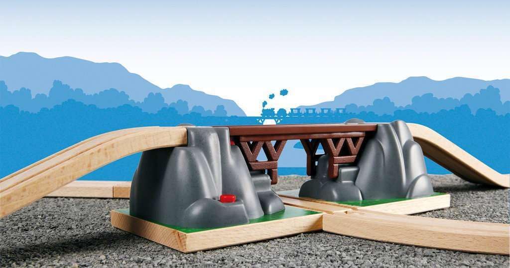 Brio 33391 Drop Bridge, Ages 3 and Up (Toy, Plaything, Wooden Toy, Wooden Rail, Scenery Part, Gift (Birthday/Christmas))