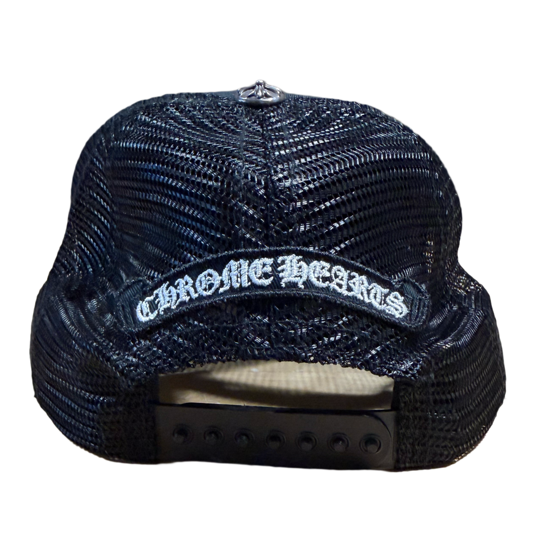 CHROME HEARTS MATTY BOY 'BLUE CHOMPER' LEATHER PATCH HAT