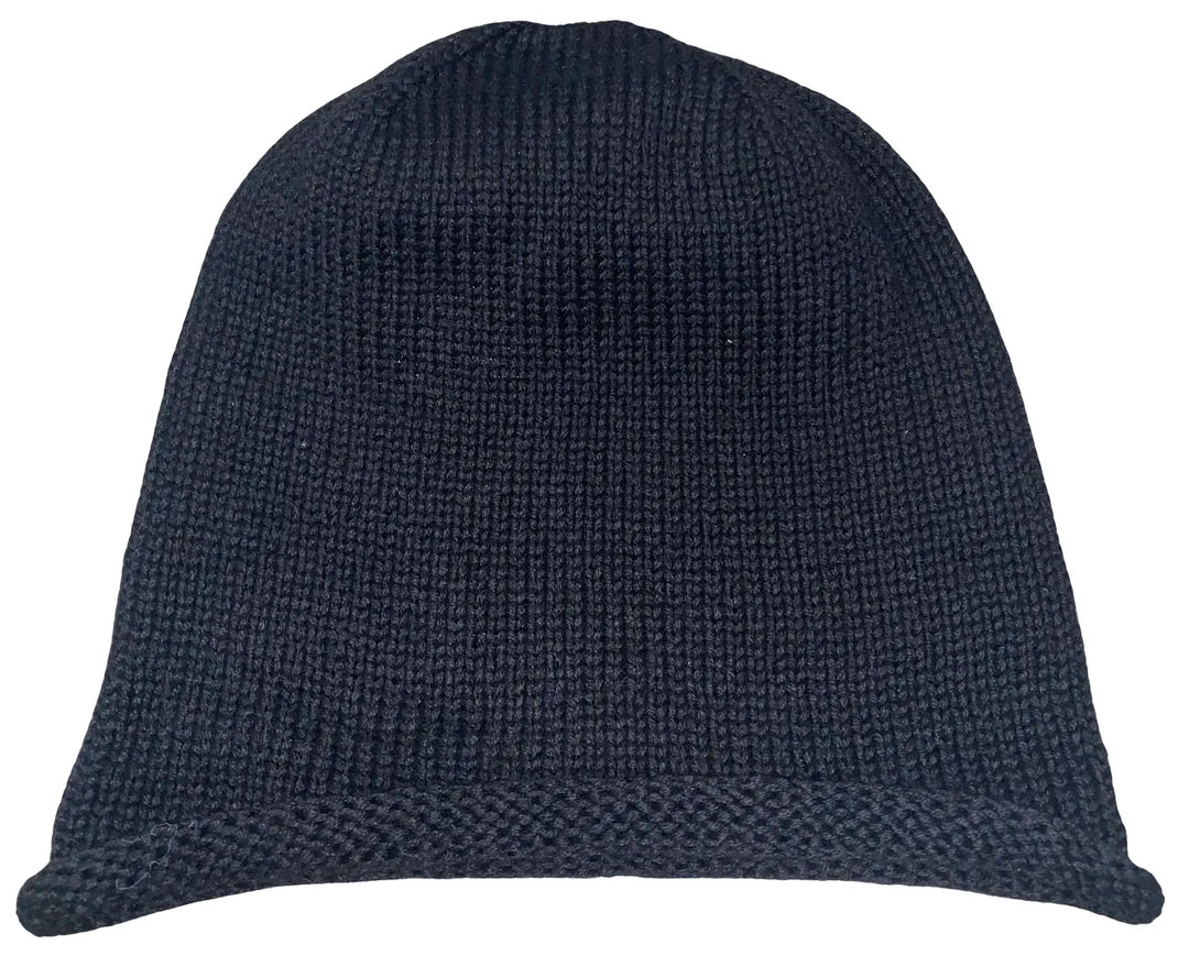 CHROME HEARTS 'KNIT CROSS' BLACK BEANIE