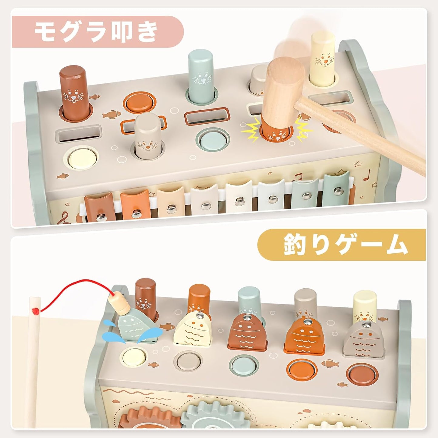 Montessori Toys for Boys and Girls, Educational Toys, Wooden Toys 1, 2, 3 Years Old, Birthday Gift, Hammer Toy, Fingertip Education, Montessori Teaching Tool, Early Development, Fingertip Training,