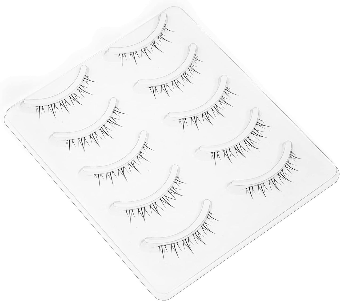 False Eyelashes, Natural Eyelashes, Short, Upper Eyelashes, Popular, Handmade False Eyelashes, Actress Eyelashes, Thin Makeup, Lifestyle Makeup, 5 Pairs (M6 (Bottom False Eyelashes)