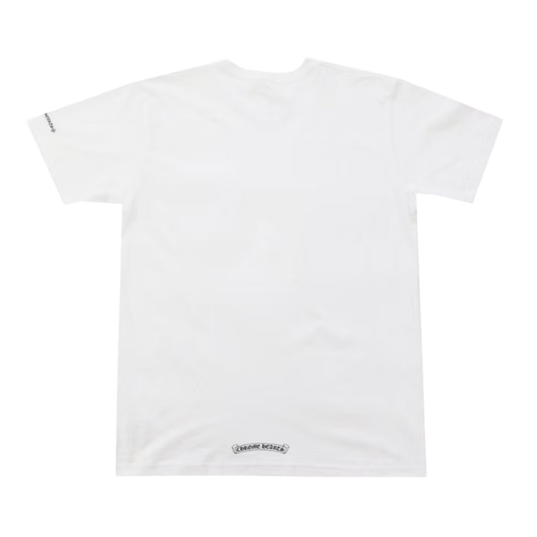 CHROME HEARTS 'WHITE' NECK LETTERS LOGO TEE