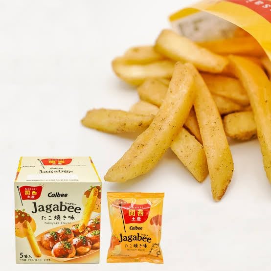 Calbee Potato Bee, Takoyaki Flavor, Osaka Limited, Souvenir, Souvenir Ranking #2, Pack of 5, 2 Boxes