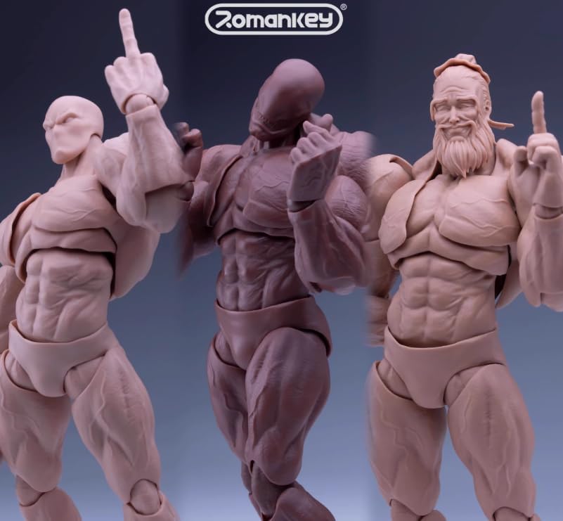 [AC] Romankey UMS003 1/12 Men's Big Guy Movable Action Figure Body Natural Skin