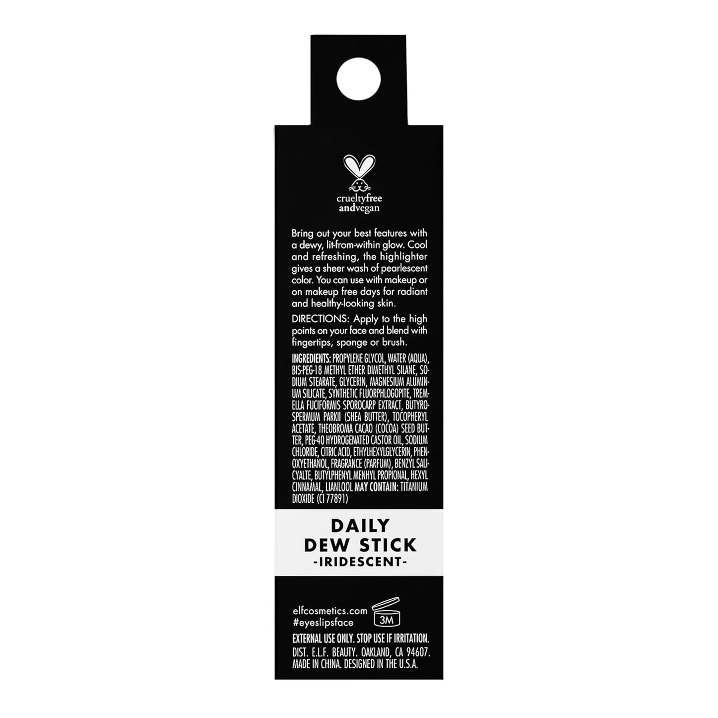 e.l.f. Barra de Rocío Diario, Barra Iluminadora Refrescante Para Piel Radiante, Da a Tu Cutis un Brillo Radiante, Vegano y Libre de Crueldad, Iridiscente