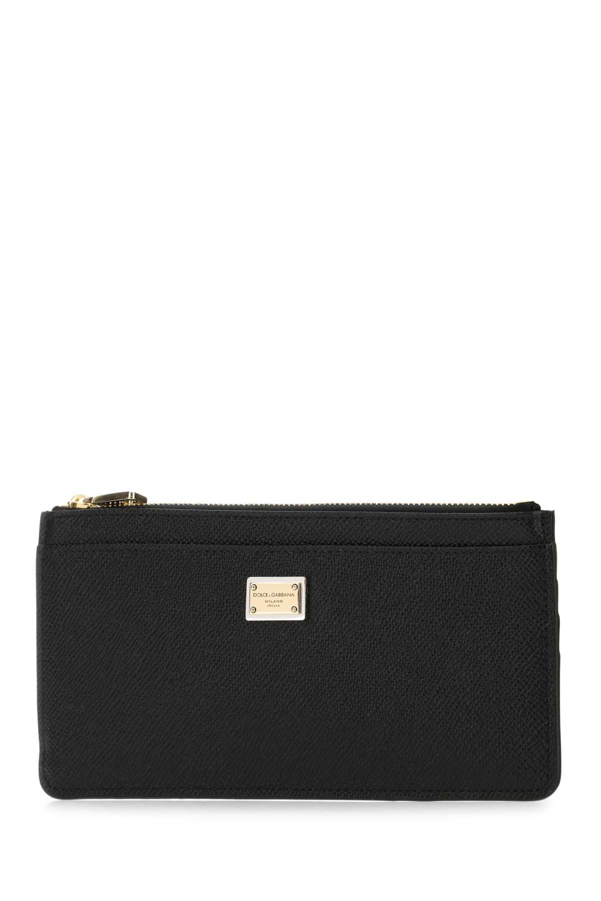 Dolce  Gabbana ドルチェ＆ガッバーナブラックレザーカードホルダー - Image 2