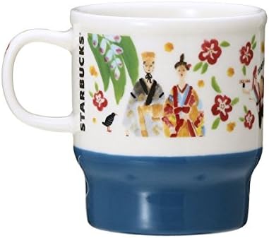 Starbucks Stava Japan Limited Okinawa Exclusive Mug, Renewed Design, Cisar, Hibiscus, Ryukyu, Okinawa Naha, Local Limited, White, Blue, Navy Mug, Ceramic, 12.8 fl oz (355 ml)