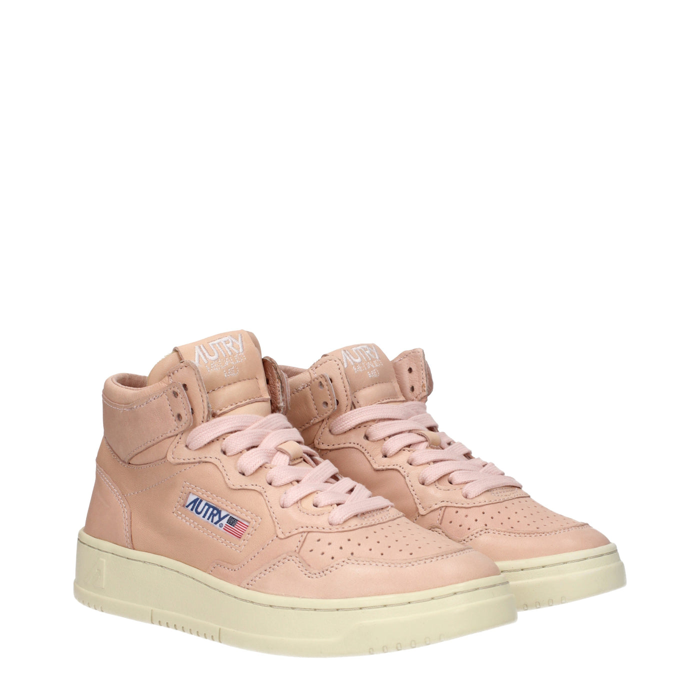 Autry Sneakers女性ピンクの革/桃 - Image 2