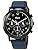 Seiko Watch AFST401 Fusion 70s City Military Taste Chronograph Black Dial Curved Hardlex Wristwatch with Daily Use Reinforced Water Resistant (10 ATM) Blue, Dial color - black, Fashion 70s City
