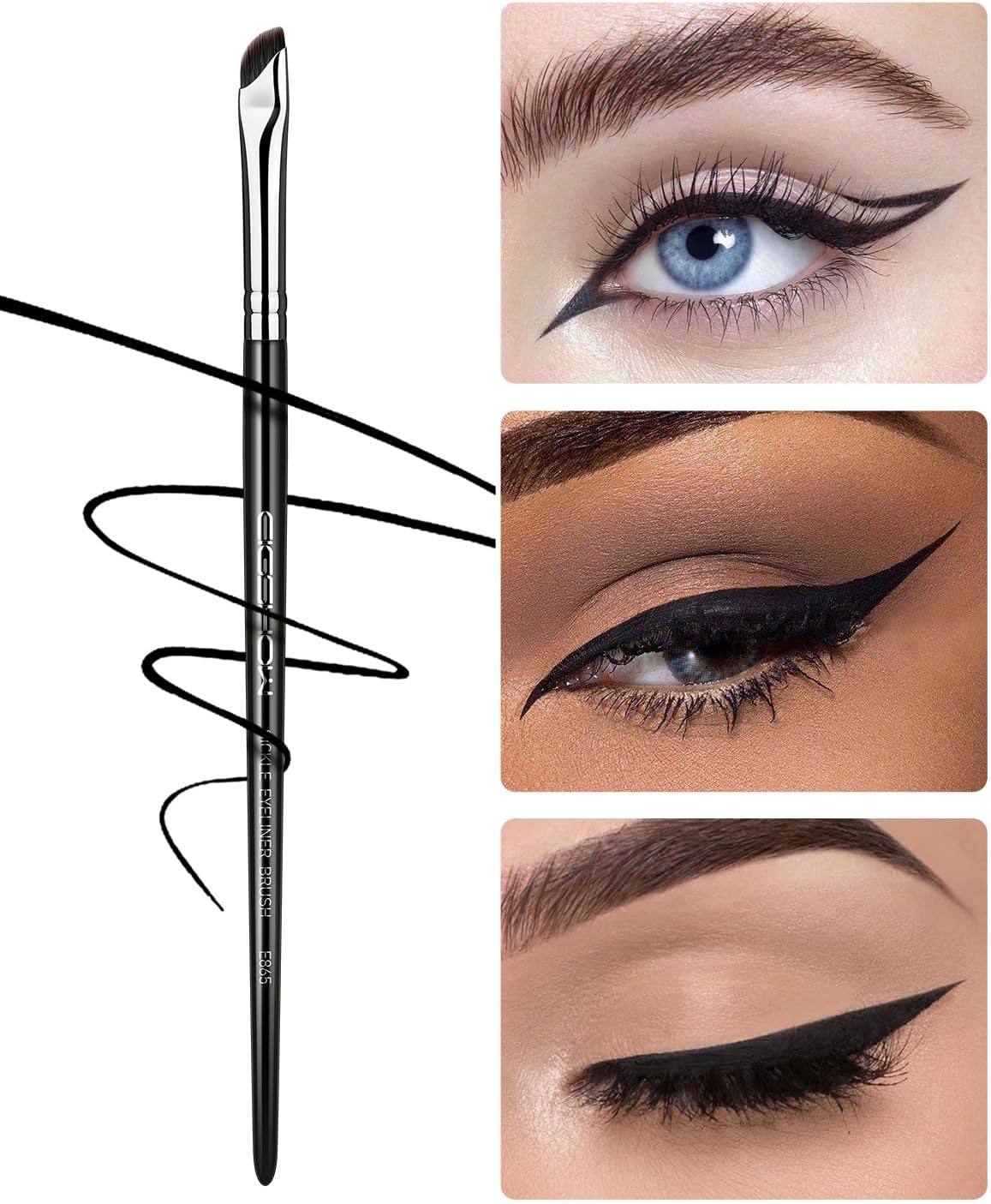EIGSHOW Scythe Eyeliner Brush, Eyeliner, Precision Makeup Brush for Eyebrow for Beginners (E865)