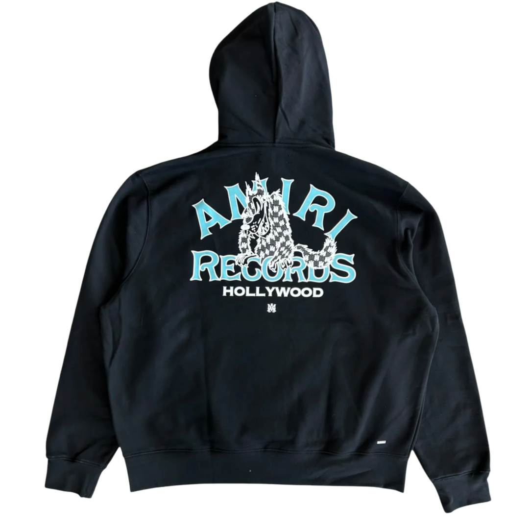 AMIRI 'RECORDS WOLF' BLACK HOODIE