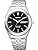 Citizen KM1-113-51 Legno Ring Solar Watch, Silver, Dial color - black, watch