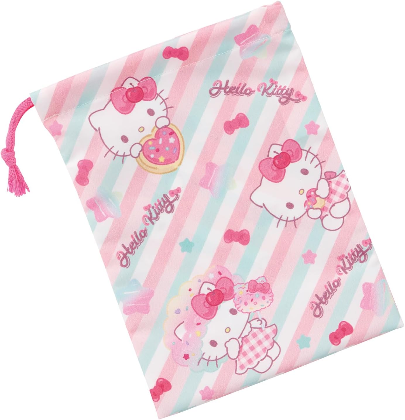 Skater KB63SN-A Children's Cup Bag, Drawstring Bag, Sanrio Hello Kitty Fancy Snacks Weets, Girls