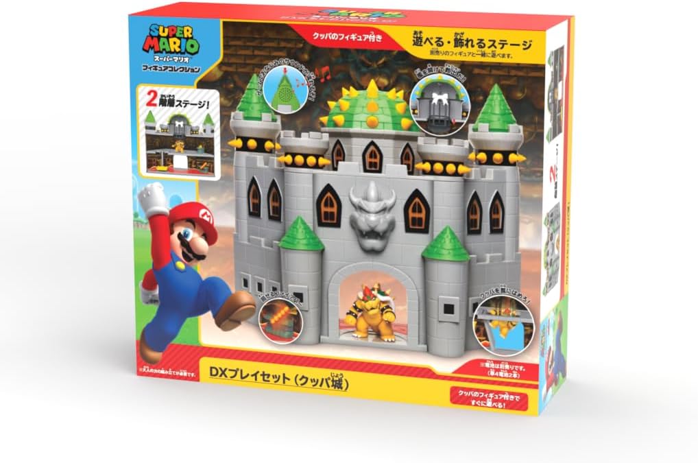 Sanei Boeki FPS-002 Super Mario Figure Collection DX Playset, Bowser Castle
