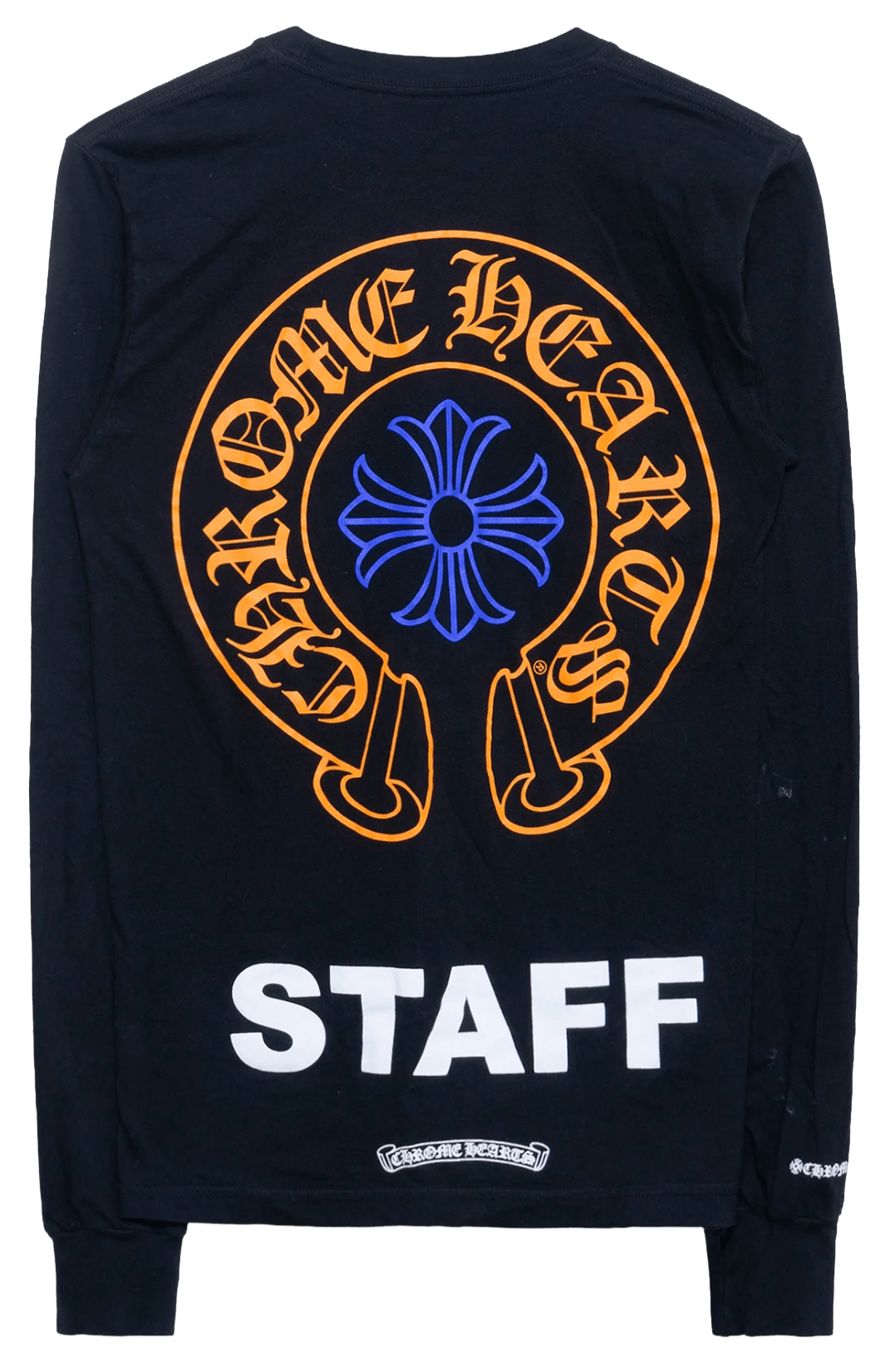 CHROME HEARTS 'STAFF ORANGE BLUE' BLACK LONGSLEEVE