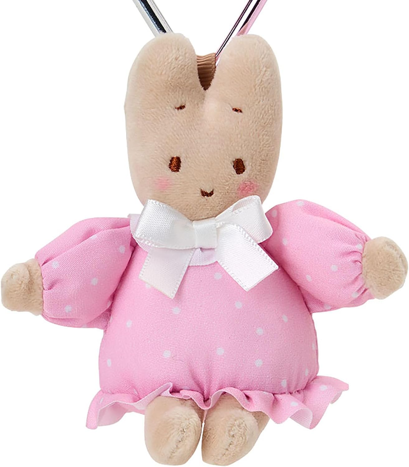 Sanrio 175455 Mini Mascot Holder, Maroon Cream, Polyester, Steel
