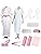 [TOuWA] Kimono Dressing Set, Yukata, Kimono Accessories, 15-piece Set, Washable, All Year Round (Long Junjuban, Kimono Underwear, Front Plate, Back Plate, Dressing Belt, Waist Strap, Magic Belt,