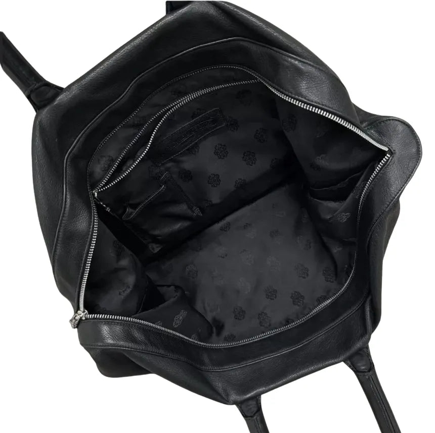 CHROME HEARTS 'FLEUR DE LIS' BLACK DUFFLE