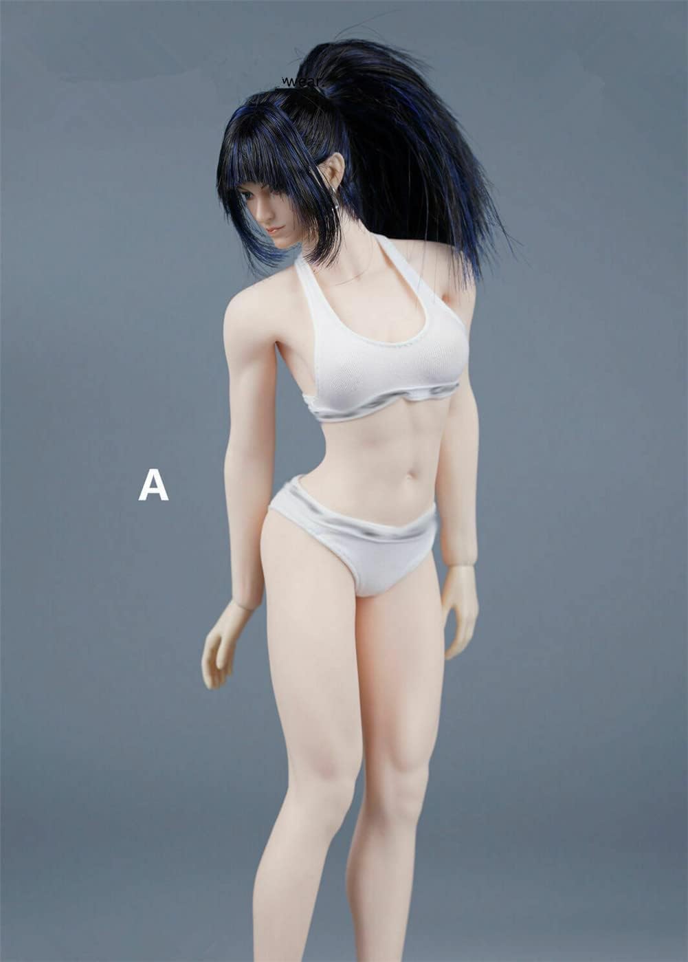 1/6 Scale Women Figure Clothes 12" Action Figure Body Doll Girl Bra Back Underwear Clothes (White)